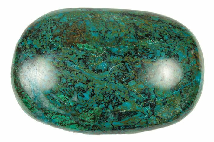 Polished Chrysocolla and Malachite Stone - Peru #250355